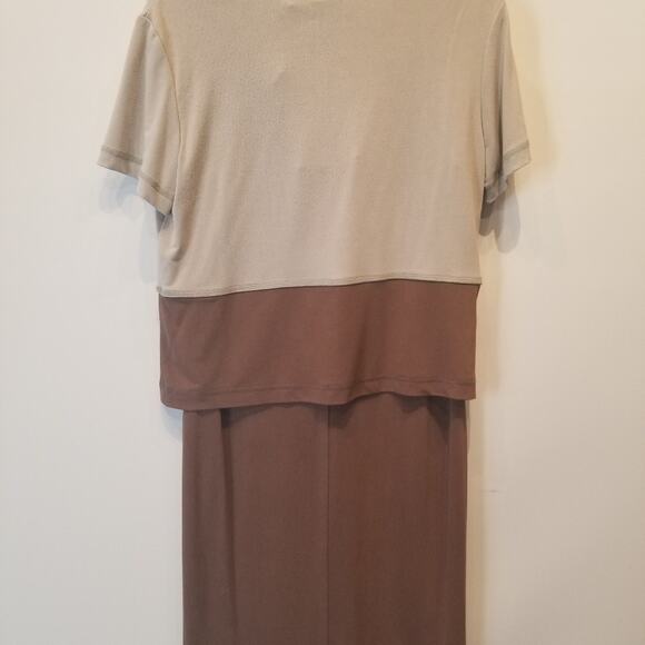 Carol Anderson 2 Piece Brown Vintage Dress Sleevelss Dress & Jacket M - Picture 4 of 5